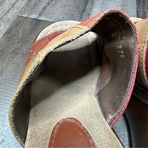 Candie’s Vintage 00’s Leather Platform Chunky Patchwork Slides size 7 1/2 - Picture 7 of 14